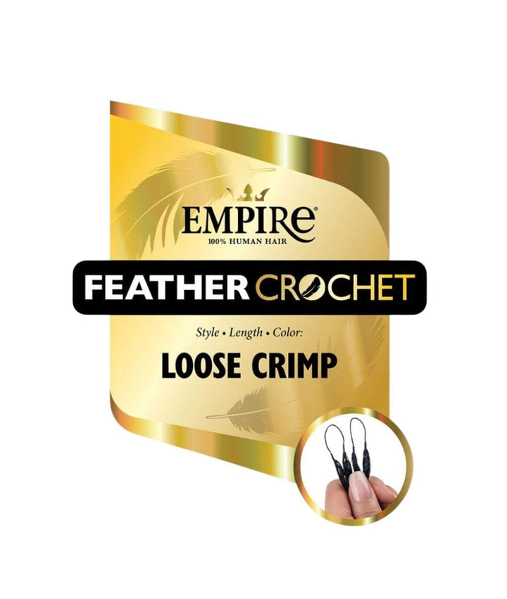 Sensationnel Empire Human Feather Crochet Loose Crimp 14"