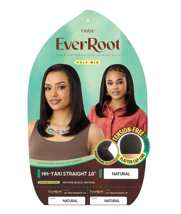 Outre EverRoot Human Hair Yaki Straight 18"