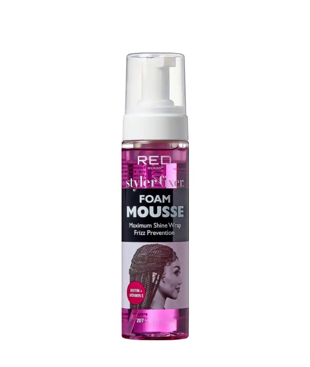 Red By Kiss Styler Fixer Foam Mousse Shine &amp; Frizz Prevention 7oz