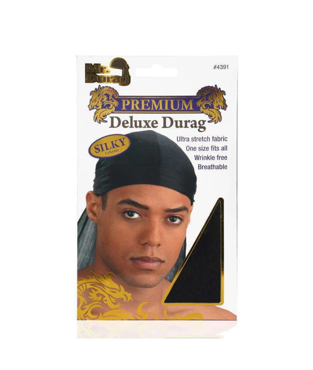 Mr.Durag Premium Deluxe Durag [Black] #4391, Accessory - Cloré Beauty
