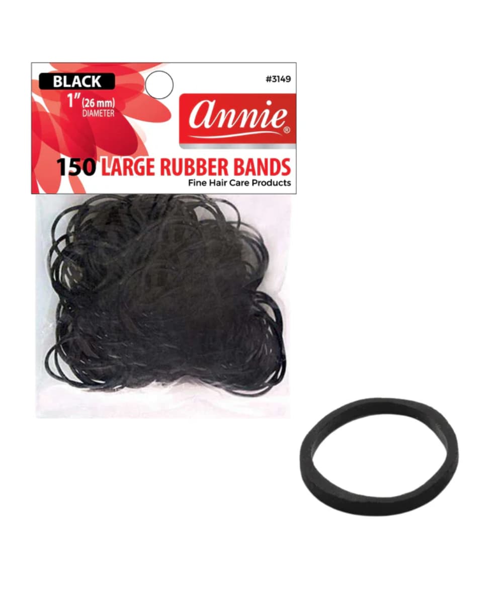 Annie Rubber Bands Large 150PCS [Black] 