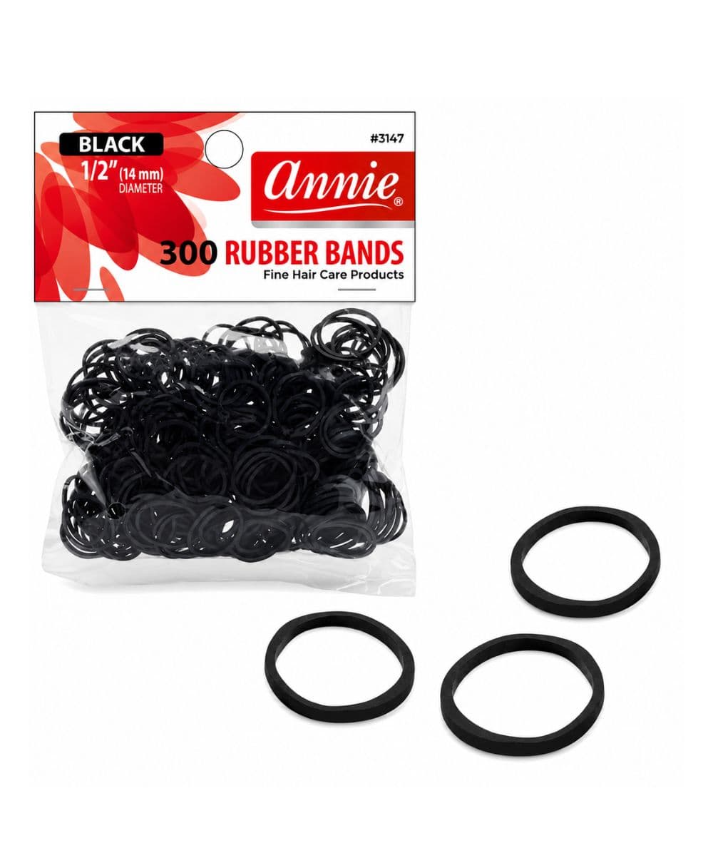 Annie 300 Rubber Bands [Black] #3147, Hair Tools - Cloré Beauty