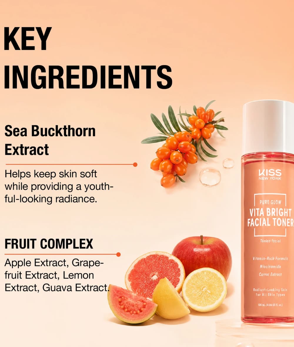 Kiss New York VitaBright Facial Toner 120ml 
