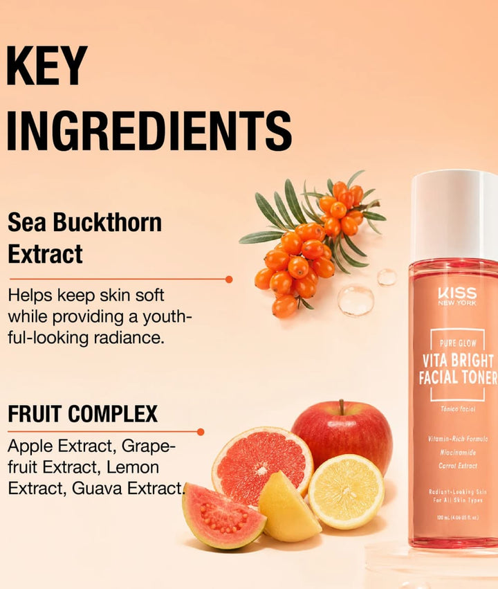 Kiss New York VitaBright Facial Toner 120ml 