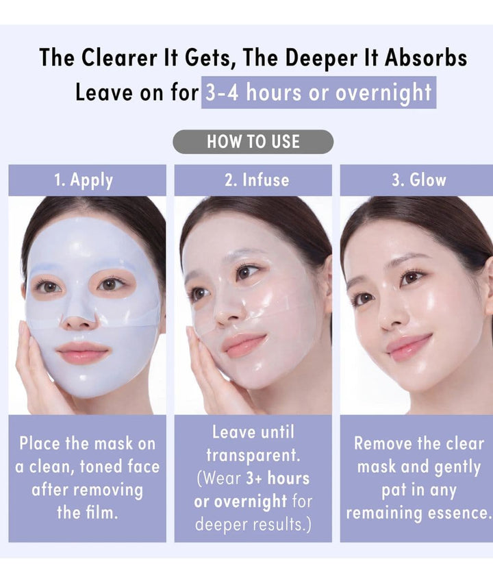 Kiss New York Glass Glow PDRN Overnight Hydrogen Mask 