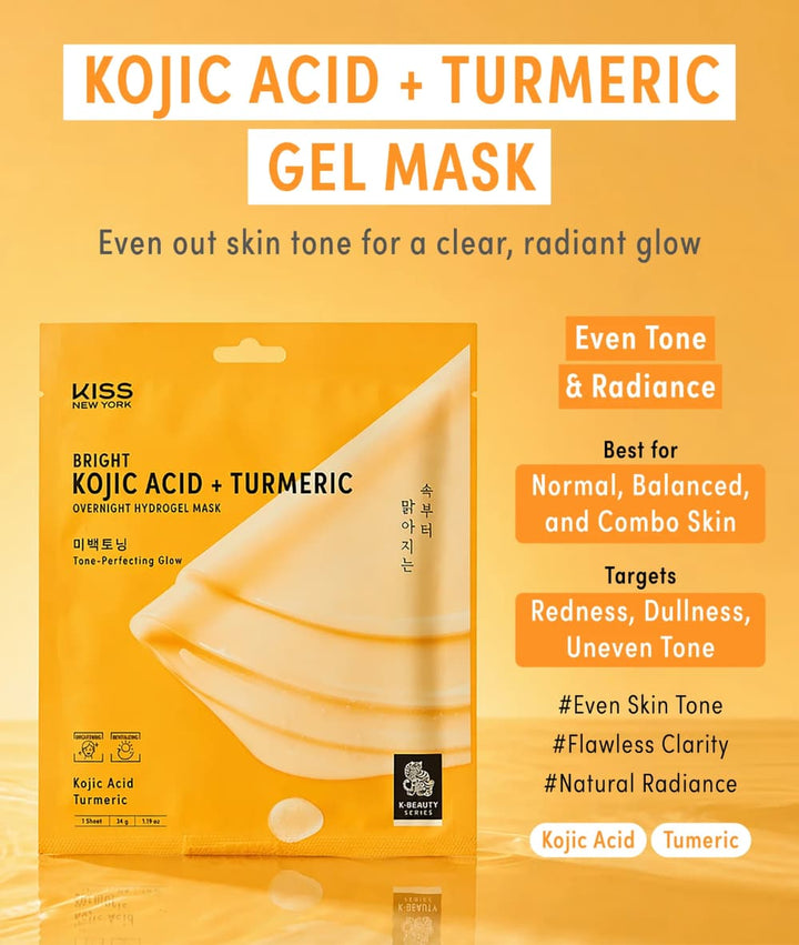 Kiss New York Lift Plus Kojic Acid Turmeric Overnight Hydrogen Mask 