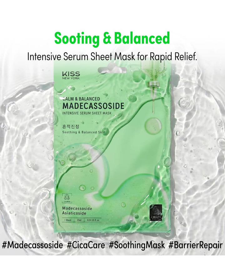 Kiss New York Face Sheet Mask Madecassoside 