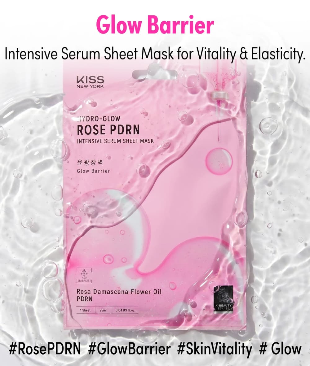 Kiss New York Face Sheet Mask Rose PDRN 