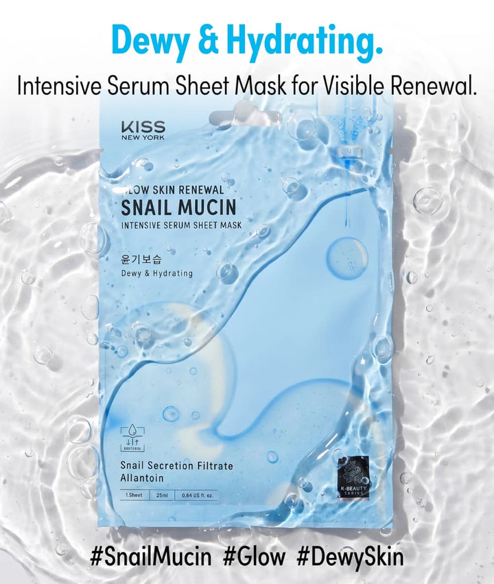 Kiss New York Face Sheet Mask Snail Mucin 