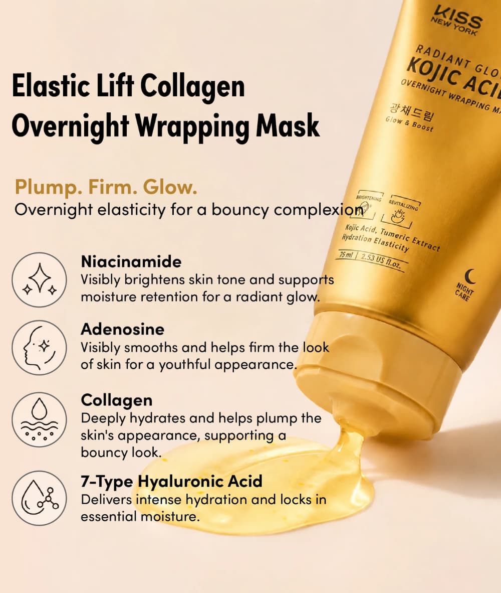 Kiss New York Night Wrapping Mask Kojic Acid 75ml 