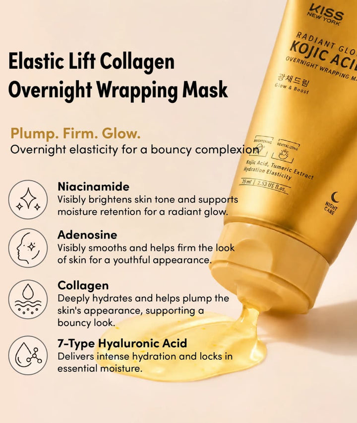 Kiss New York Night Wrapping Mask Kojic Acid 75ml 