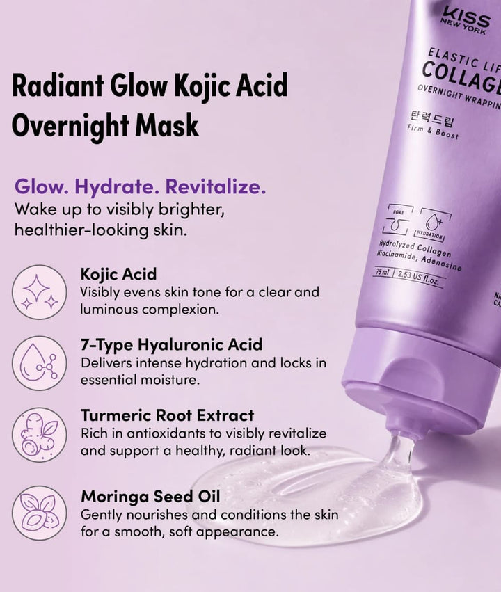 Kiss New York Night Wrapping Mask Collagen 75ml 