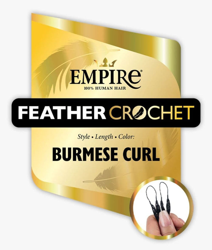 Sensationnel Empire Human Feather Crochet Burmese Curl 14"