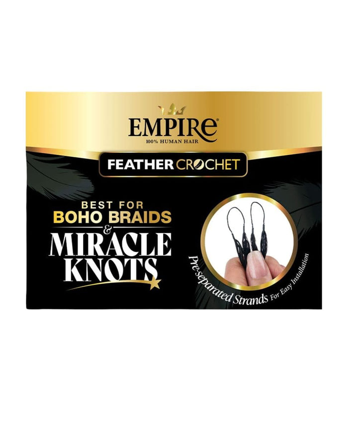 Sensationnel Empire Human Feather Crochet Burmese Curl 14"