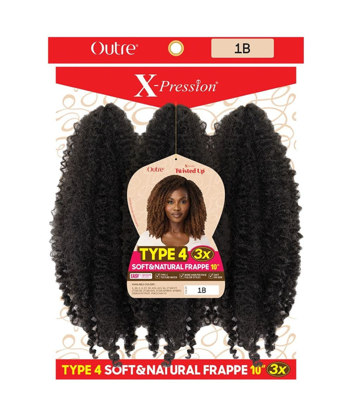 Outre X-pression Twisted Up 3X Type 4 Soft &amp; Natural Frappe 10"