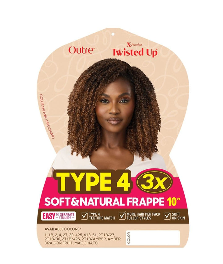 Outre X-pression Twisted Up 3X Type 4 Soft &amp; Natural Frappe 10"