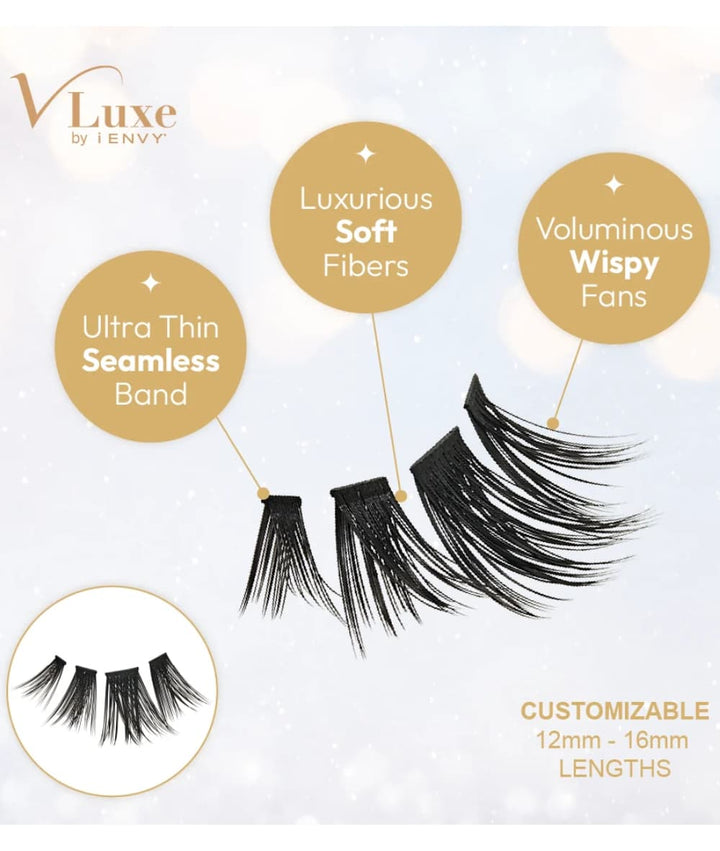 Kiss I-Envy V Luxe Mini Extended Faux Mink Cluster 