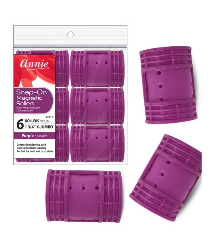 Annie Snap-On Magnetic Rollers Jumbo 6PCS 