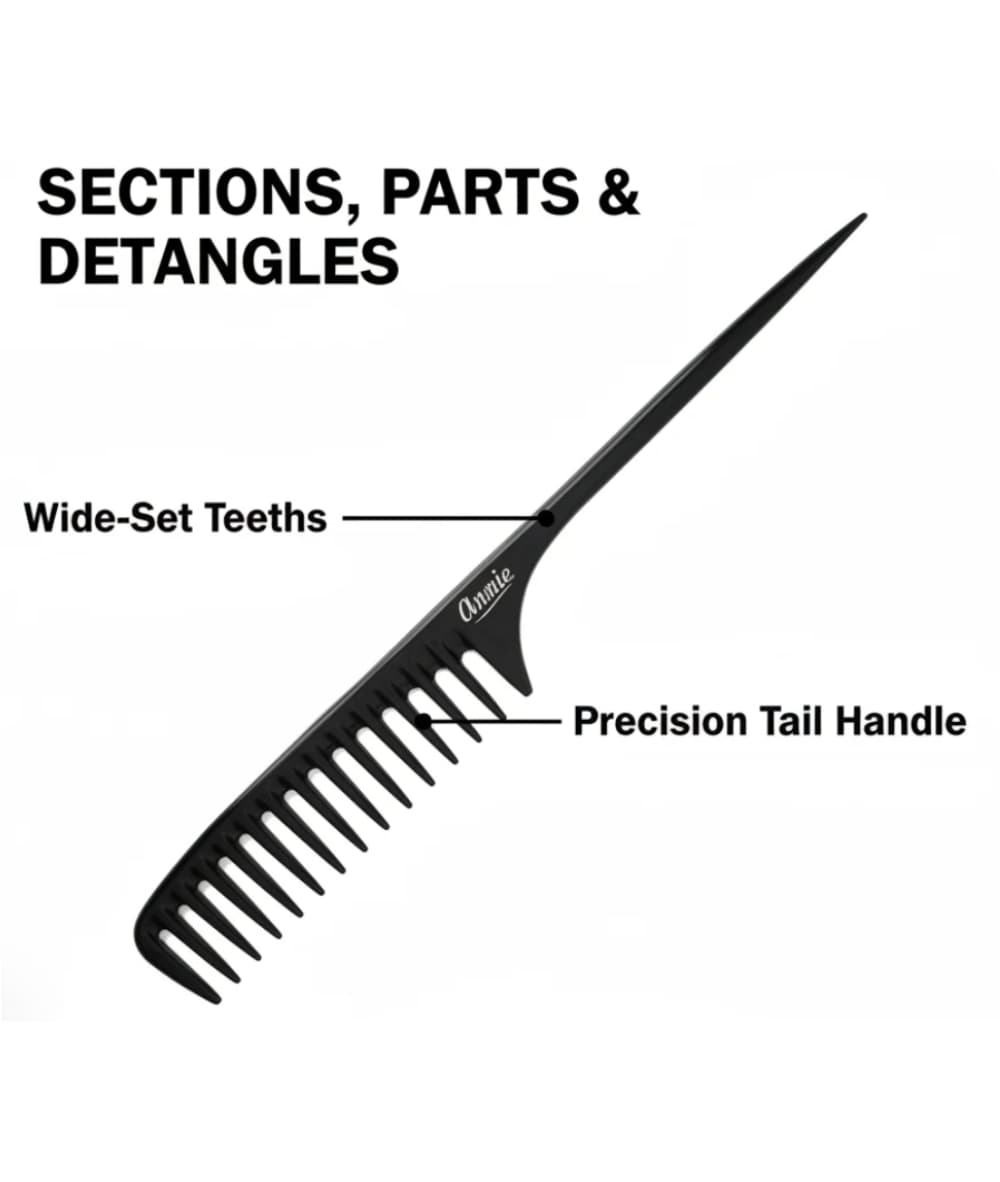 Annie Large Tail Comb #38, Hair Tools - Cloré Beauty