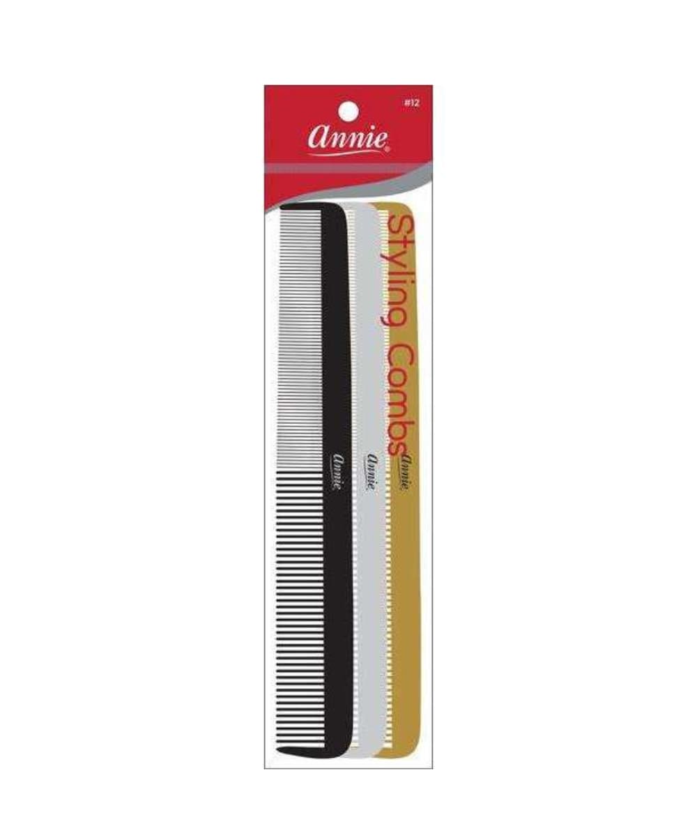 Annie Styling Comb #12 3Pcs, Hair Tools - Cloré Beauty