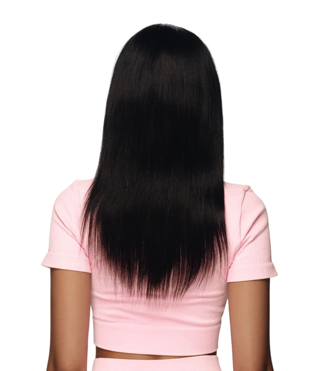 Vivica A Fox Black Rose Remi Human Hair Headband Wig Straight 18"