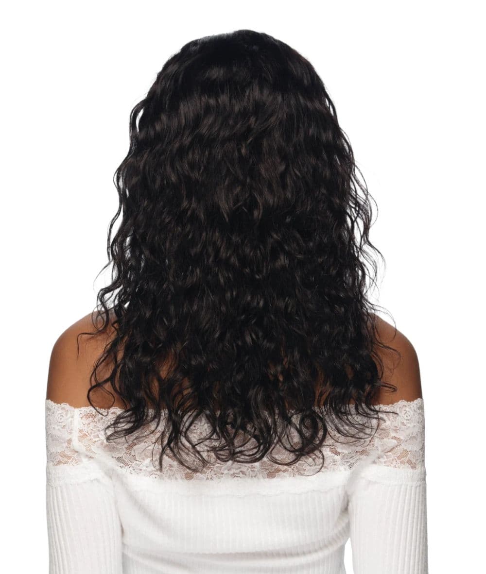 Vivica A Fox Black Rose Remi Human Hair Headband Wig Deep Curl 18"