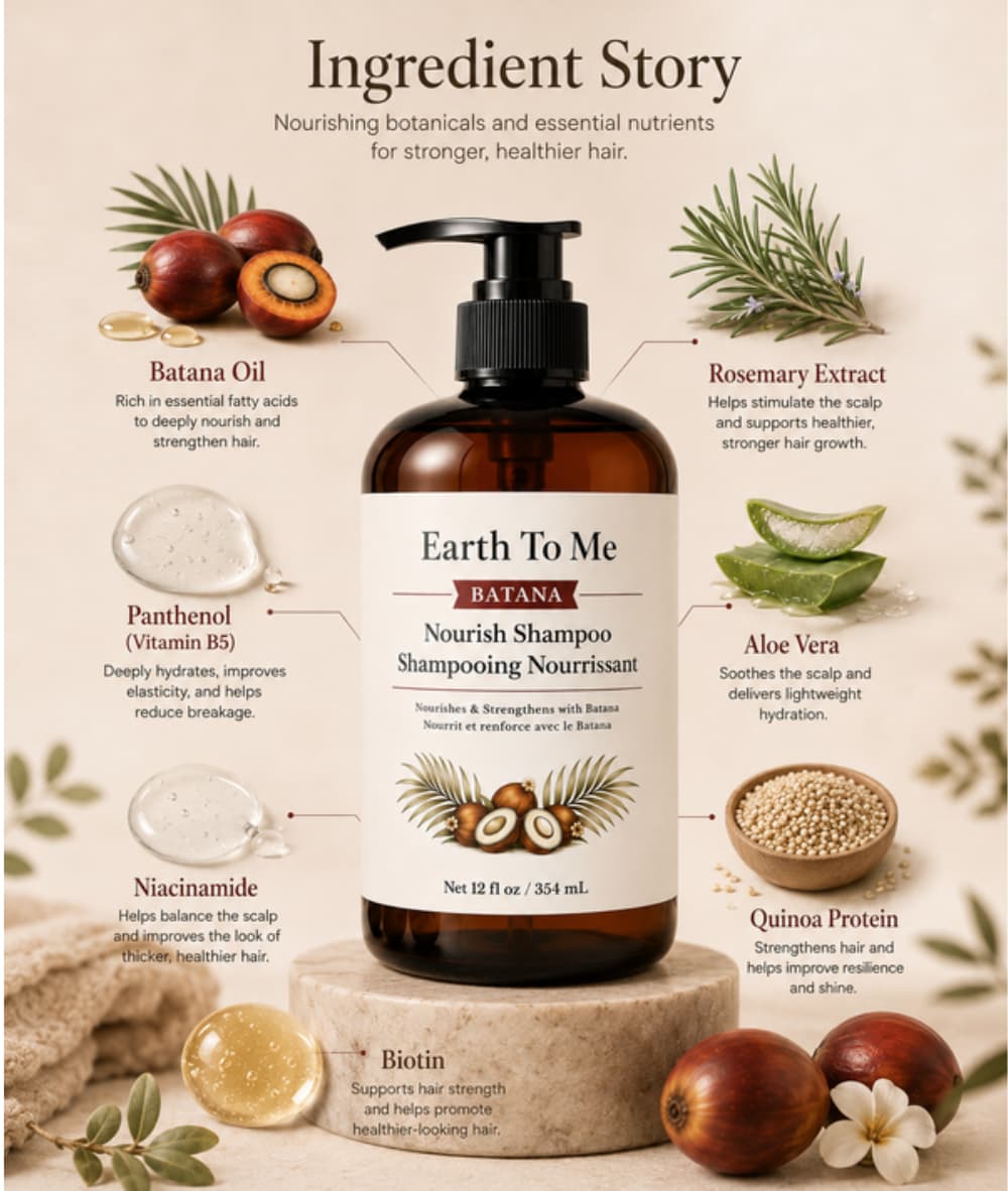 Earth To Me Batana Nourish Shampoo 2oz