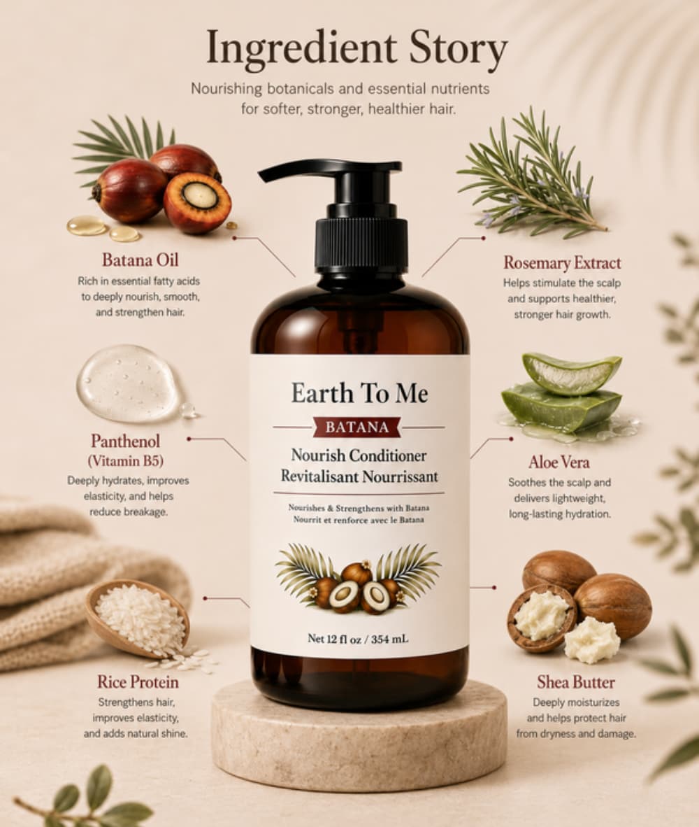 Earth To Me Batana Nourish Conditioner 2oz