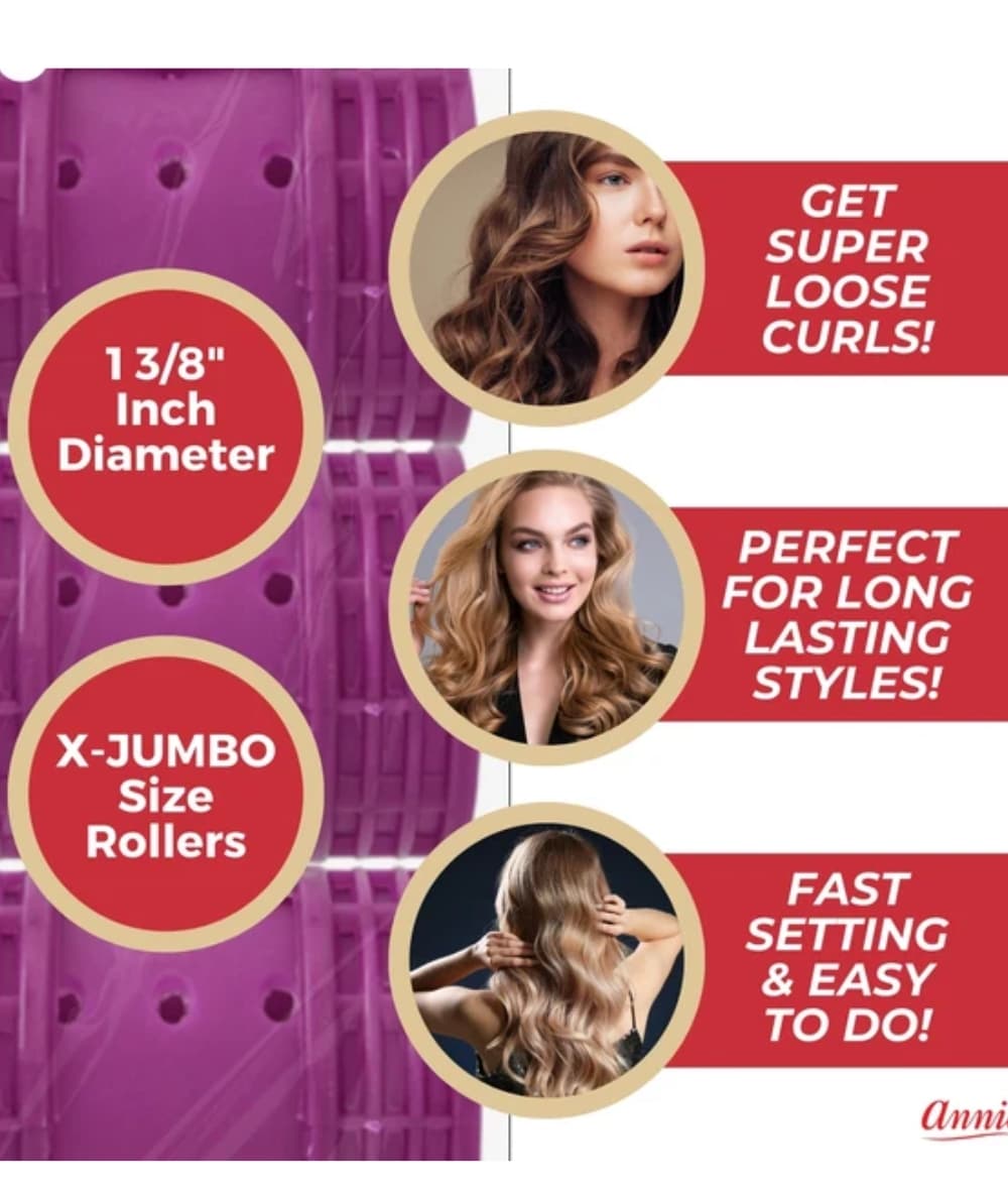 Annie Sanp On Rollers 6 Jumbo Rollers, Hair Tools - Cloré Beauty