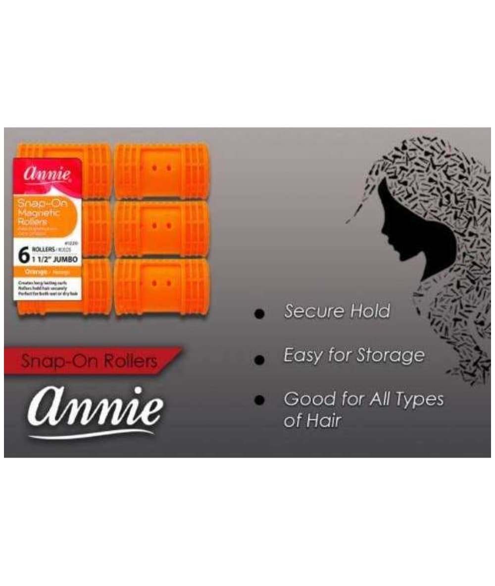 Annie Snap-On Magnetic Rollers Jumbo 6PCS 
