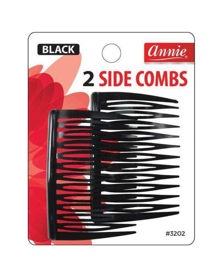 Annie 2 Side Combs Medium Black 