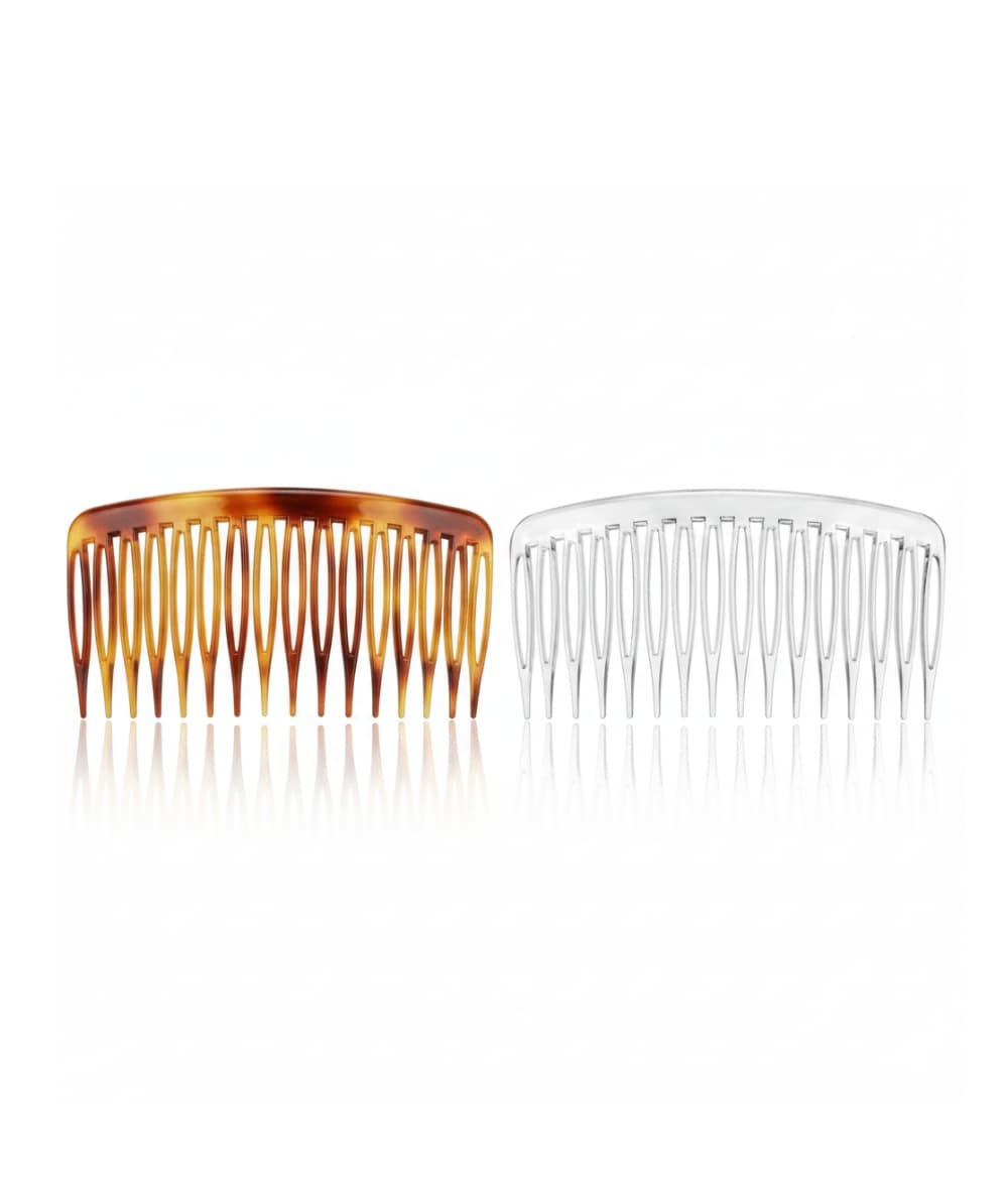 Annie 2 Side Combs Large Brown 