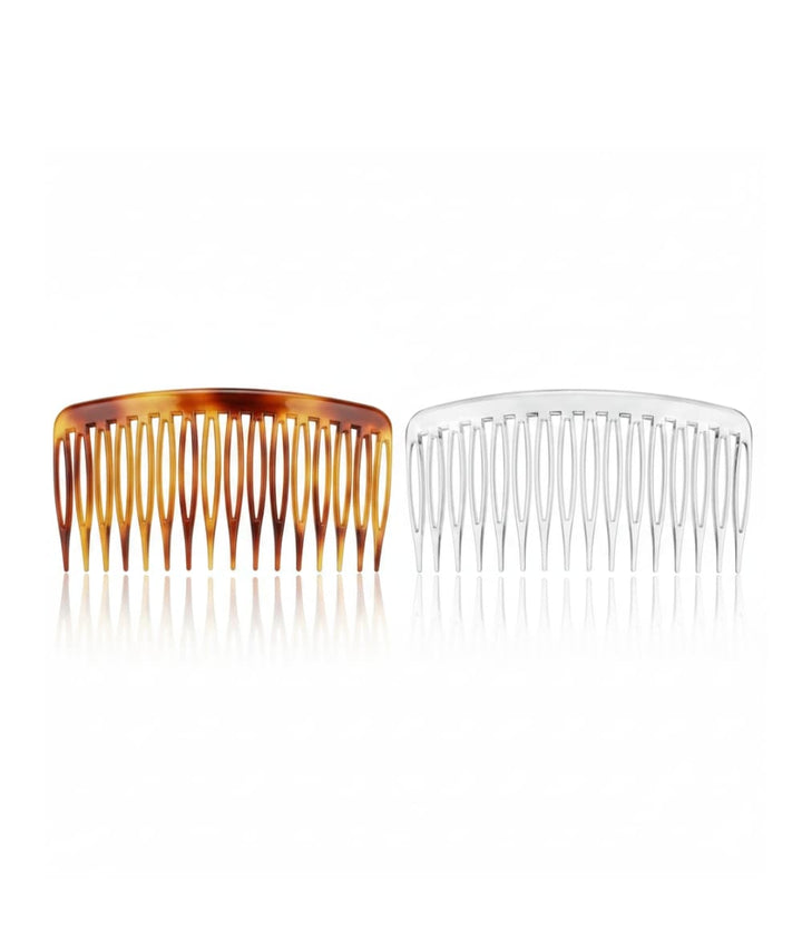 Annie 2 Side Combs Large Brown 