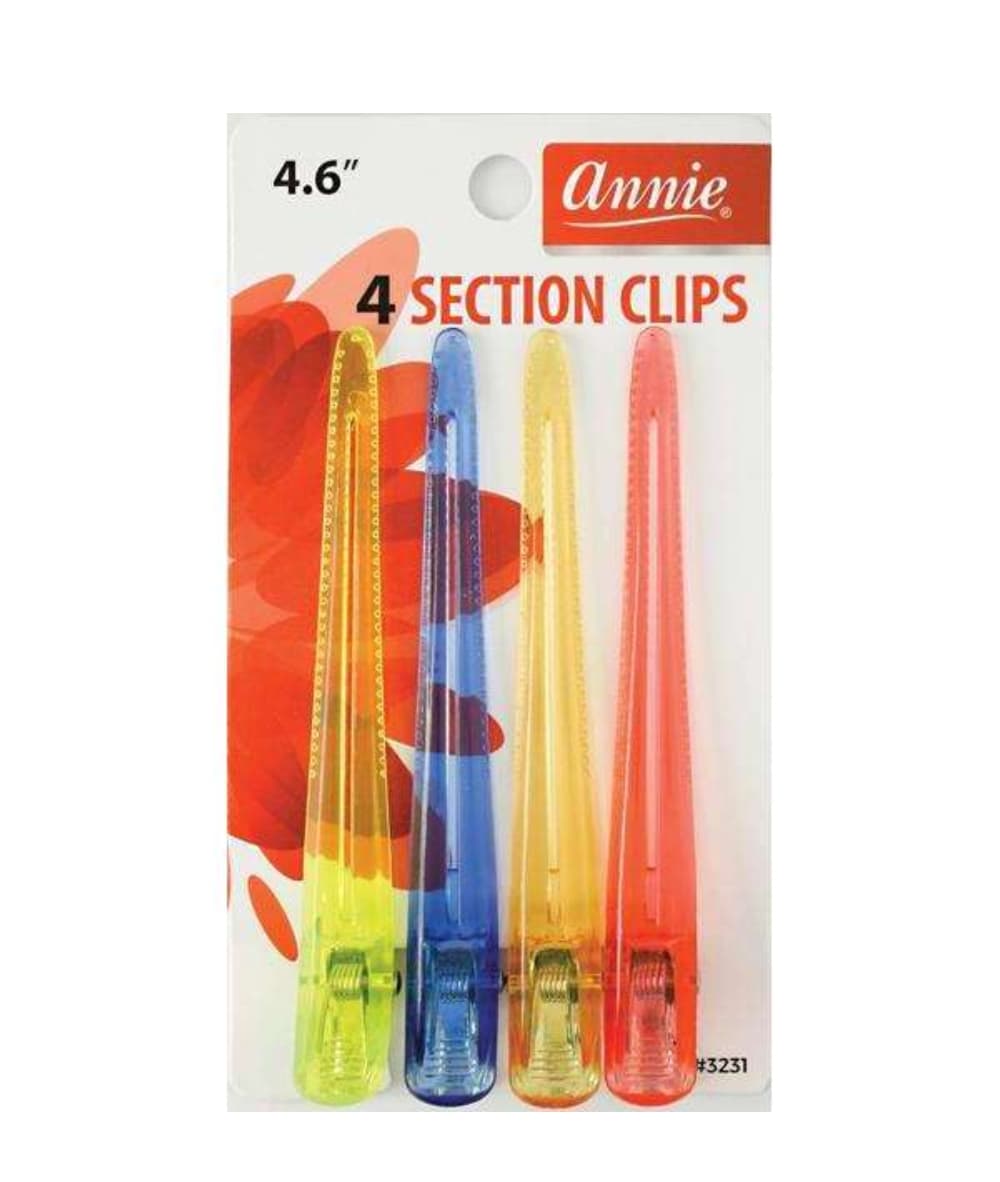 Annie 4.6In Long Section Clips Assorted Color 