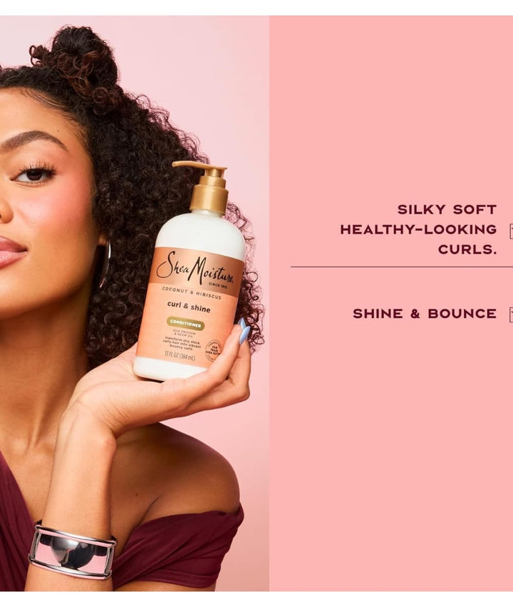 SheaMoisture Coconut &amp; Hibiscus Curl &amp; Shine Conditioner 13oz, Hair Care - Cloré Beauty