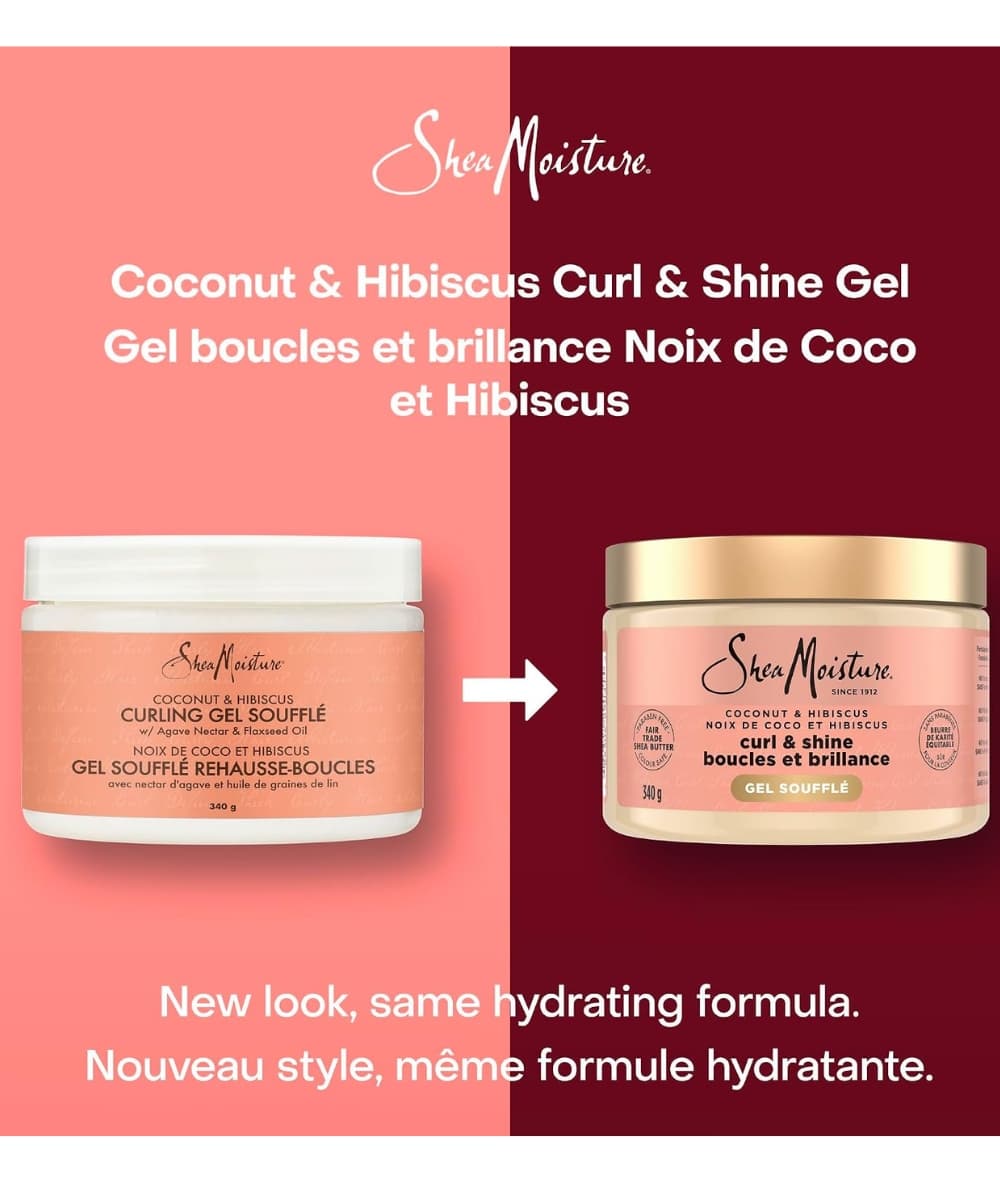 SheaMoisture Coconut &amp; Hibiscus Curling Gel Souffle 12oz