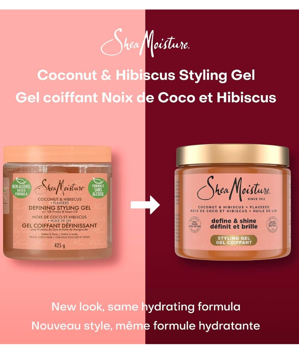 SheaMoisture Coconut &amp; Hibiscus Defining Styling Gel 15oz