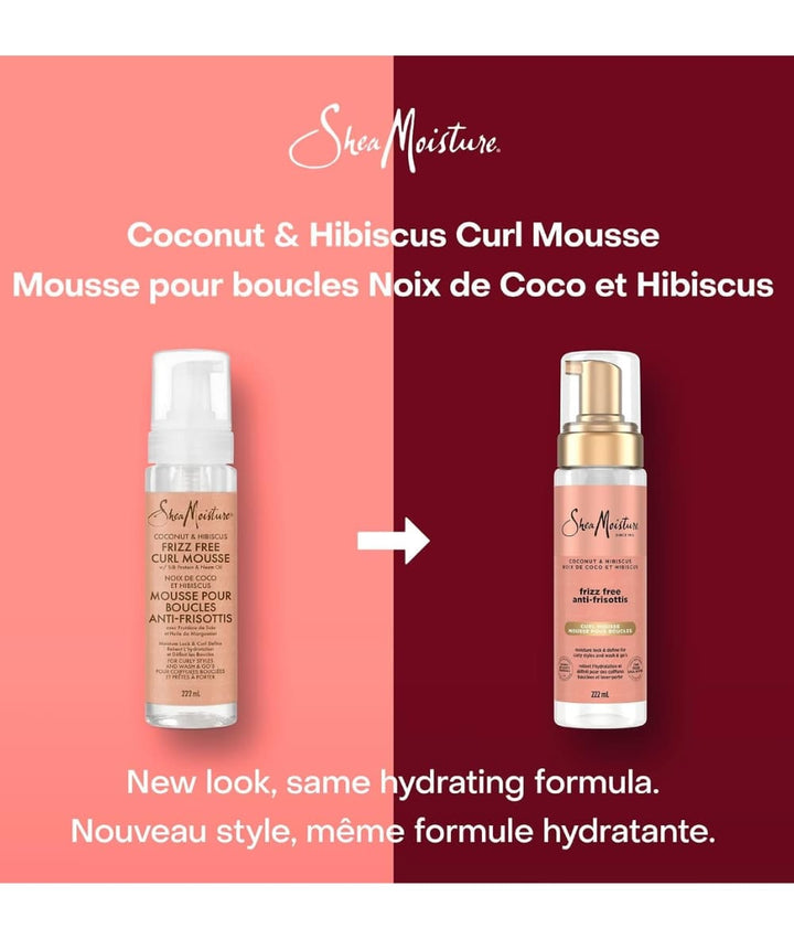 SheaMoisture Coconut &amp; Hibiscus Frizz-Free Curl Mousse 7.5oz