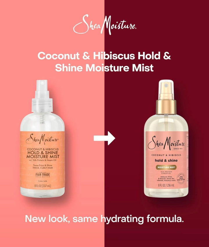 SheaMoisture Coconut &amp; Hibiscus Hold &amp; Shine Moisture Mist 8oz, Hair Care - Cloré Beauty