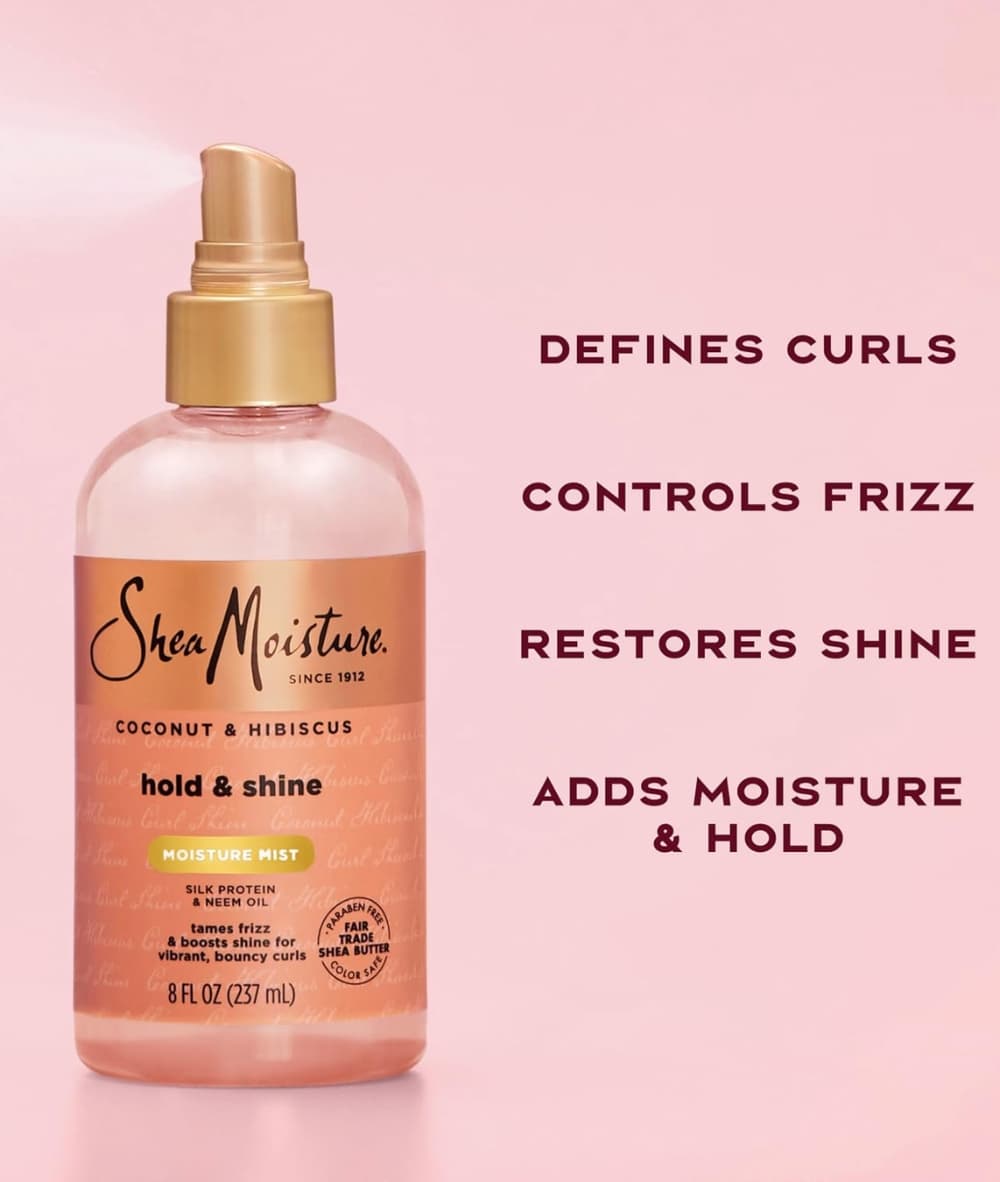 SheaMoisture Coconut &amp; Hibiscus Hold &amp; Shine Moisture Mist 8oz, Hair Care - Cloré Beauty