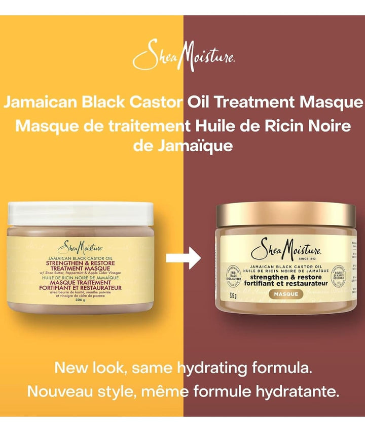 SheaMoisture Jamaican Black Castor Oil Masque 325Ml, Hair Care - Cloré Beauty
