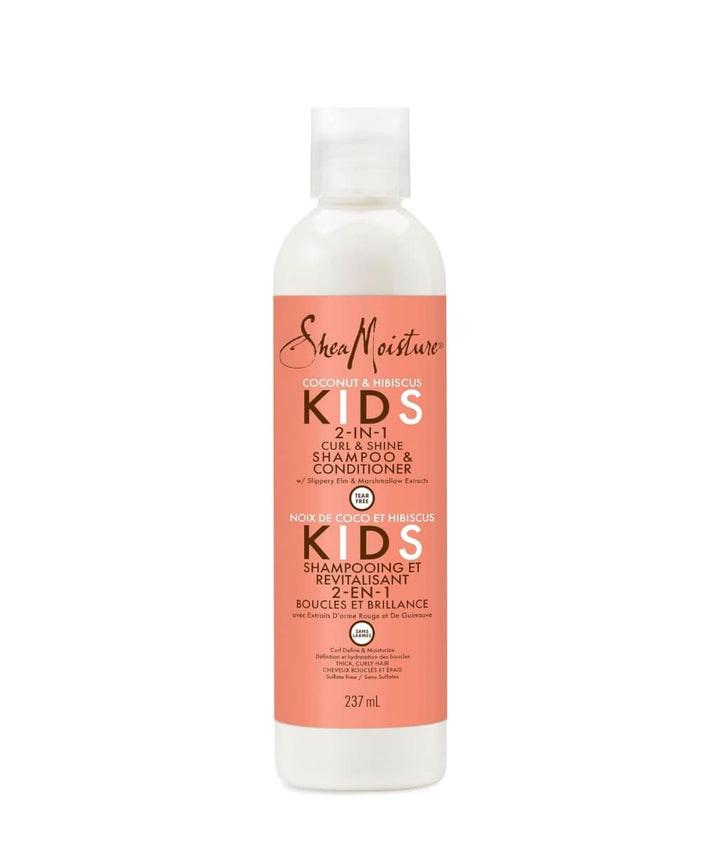 S SheaMoisture Kids Coconut &amp; Hibiscus 2-In-1 Curl &amp; Shine Shampoo &amp; Conditioner 8oz, Hair Care - Cloré Beauty