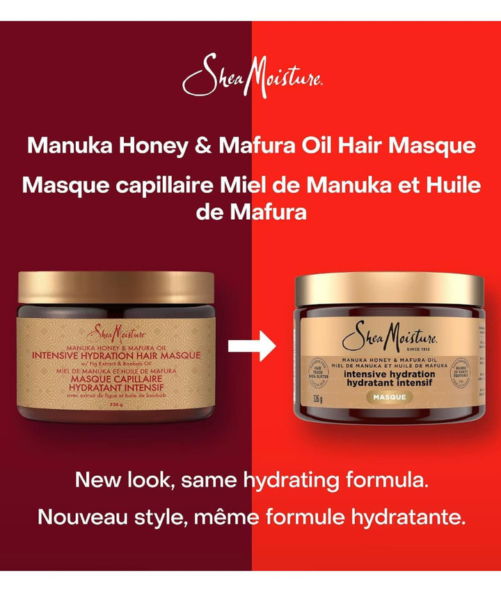 SheaMoisture Intensive Hydration Masque Manuka Honey &amp; Mafura Oil 326g, Hair Care - Cloré Beauty