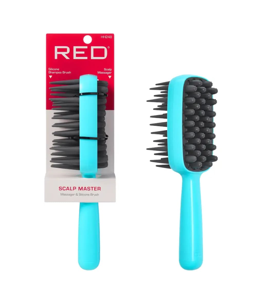 Red By Kiss Scalp Master 2-Sided Massager &amp; Silicone Brush HH248