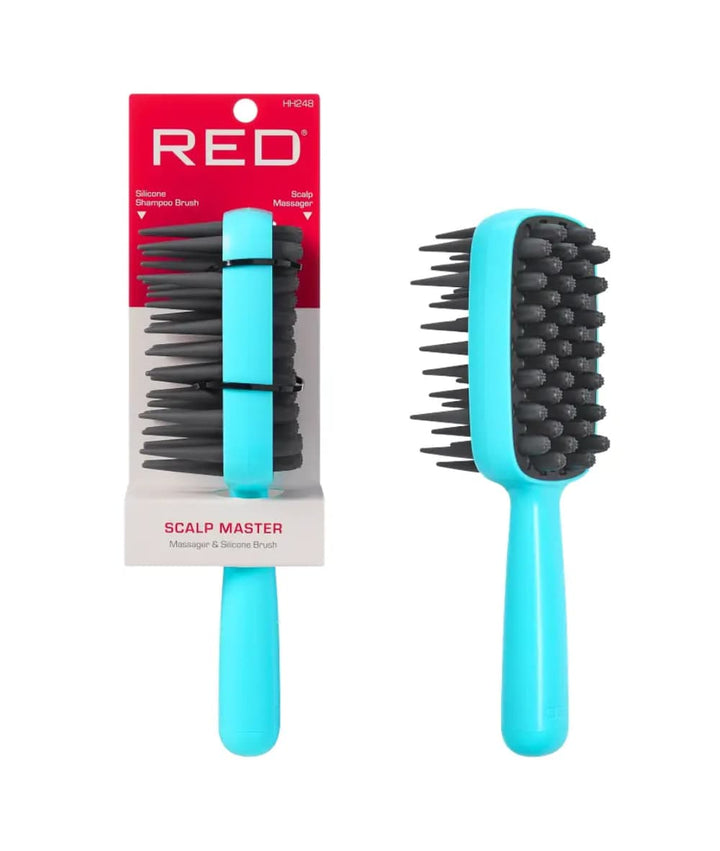 Red By Kiss Scalp Master 2-Sided Massager &amp; Silicone Brush HH248