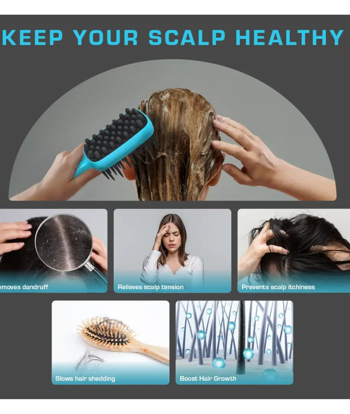 Red By Kiss Scalp Master 2-Sided Massager &amp; Silicone Brush HH248