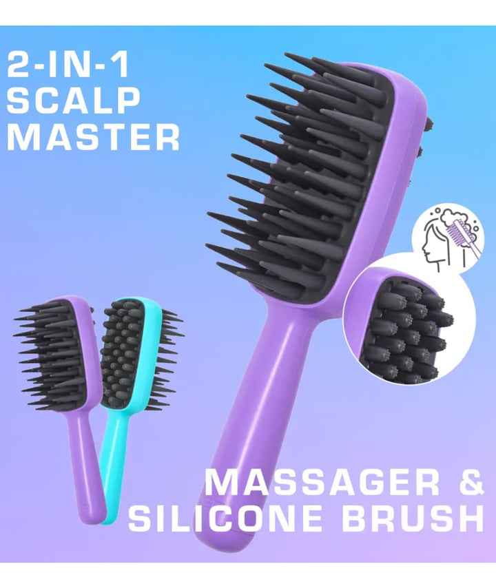 Red By Kiss Scalp Master 2-Sided Massager &amp; Silicone Brush HH248
