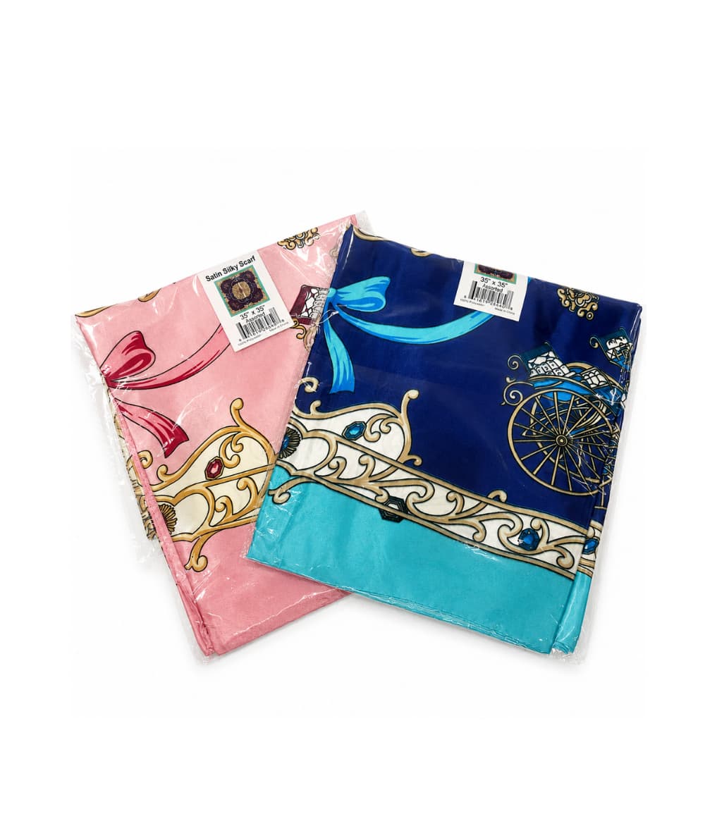 Beauty Town Silky Satin Scarf 35X35" [Assorted] 