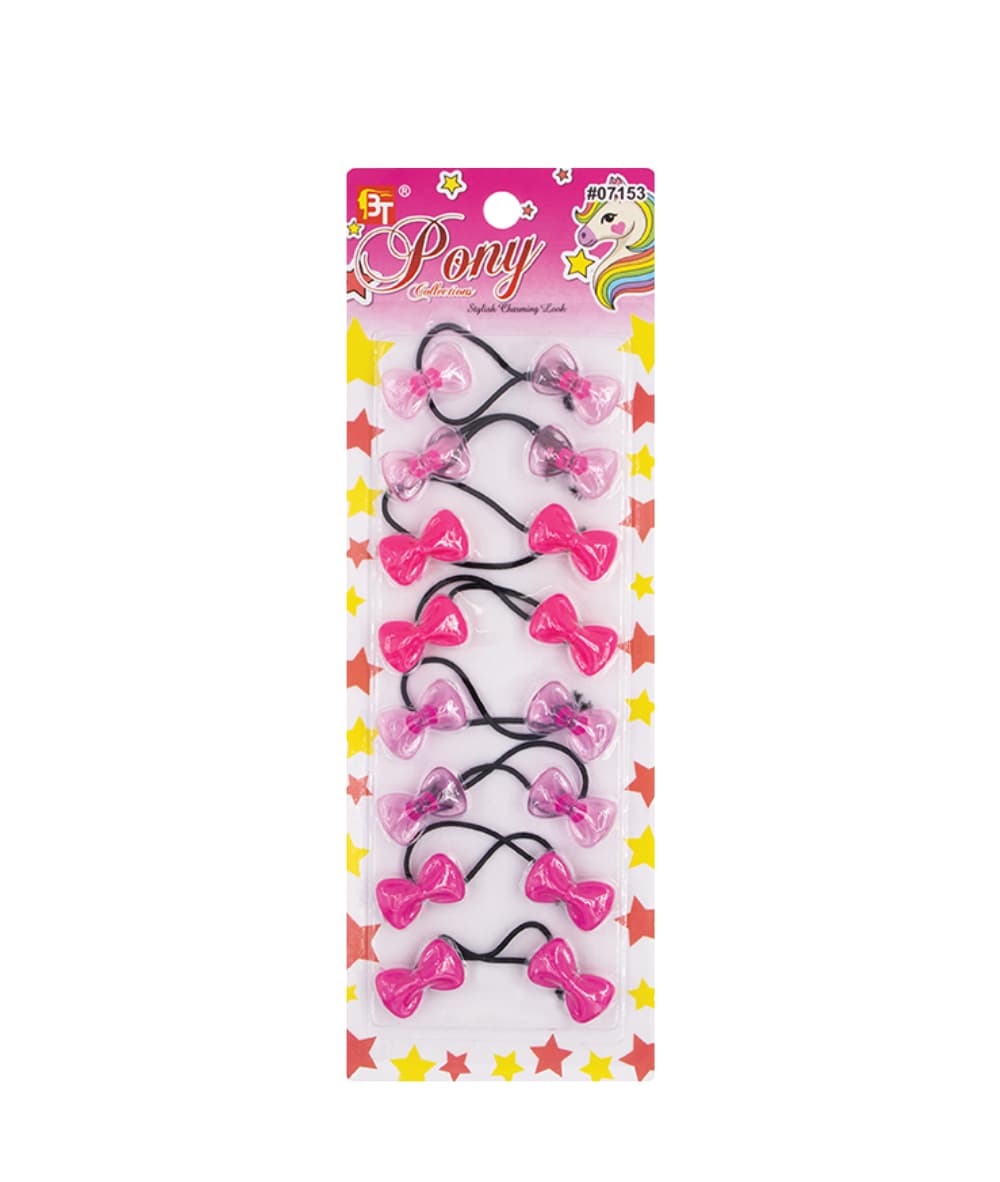 Beauty Town Ponytail Holders Baby Bow 8 PCS [Valentine] 