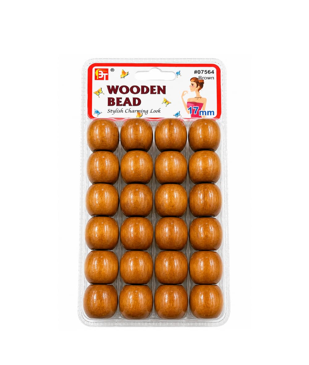 Beauty Town Wooden Beads 17mm [Brown] 